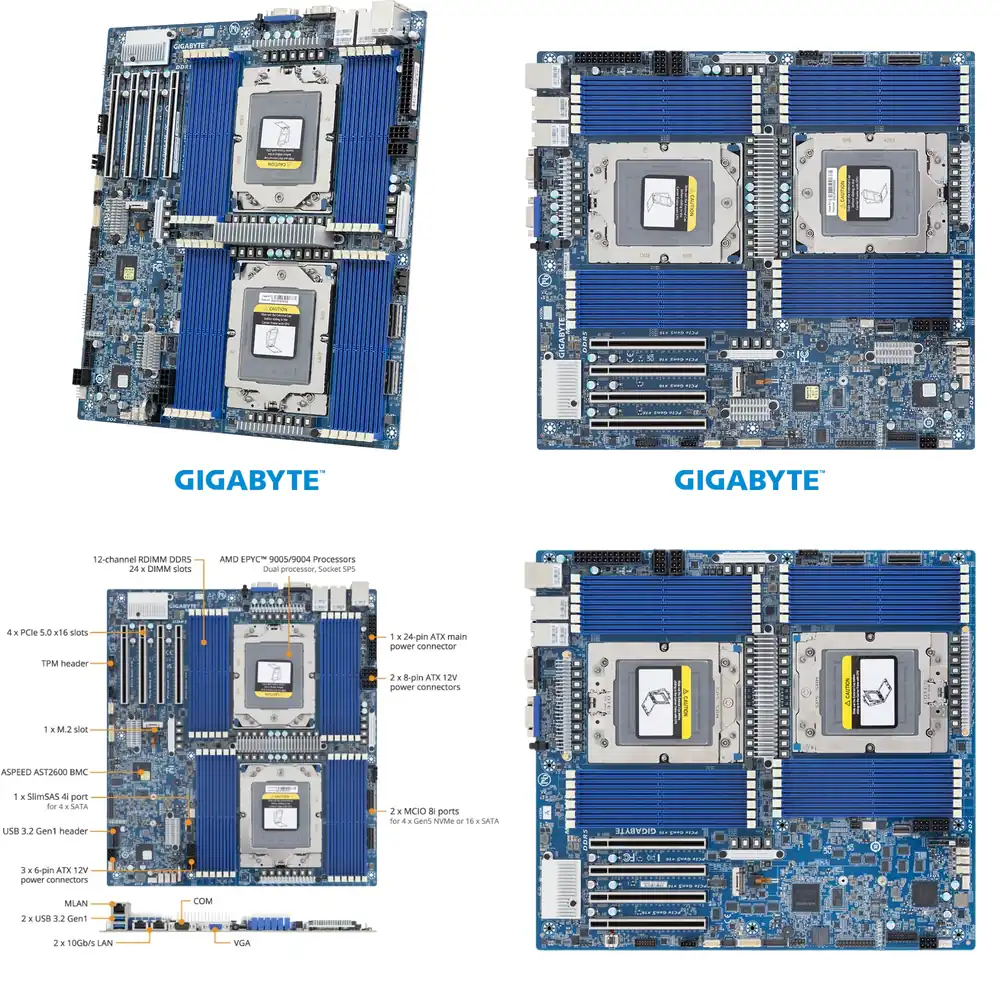 Ddr5 Memory - Carte mère serveur MZ73-LM2 pour EPYC