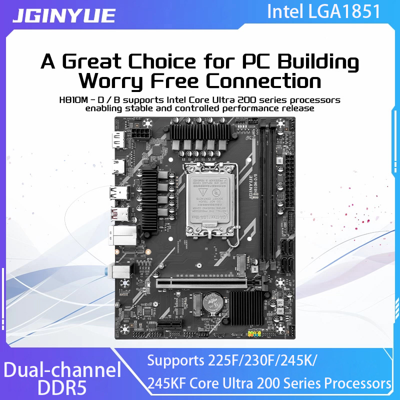 Ddr5 64Gb - JGINYUE H810 carte mère Intel LGA1851