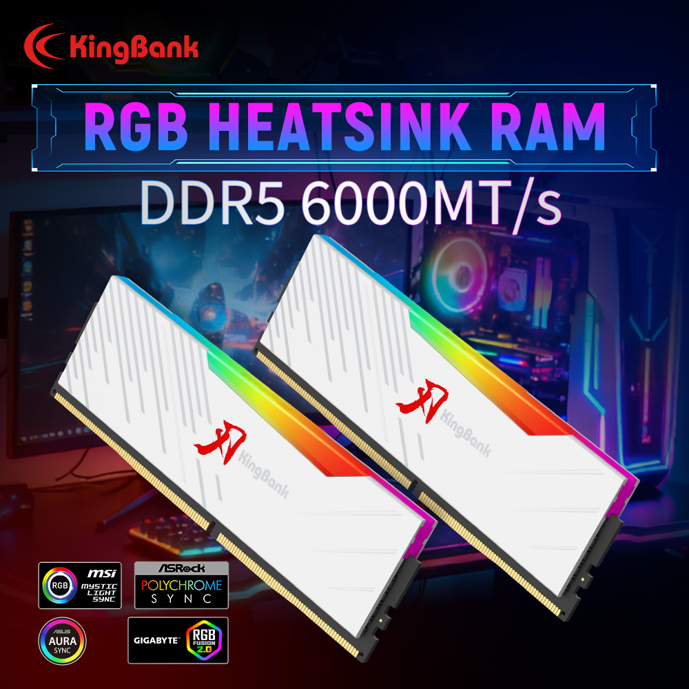 Mémoire RAM DDR5 RGB KINGBANK  - Ddr5 16Gb 6000Mhz avis et prix
